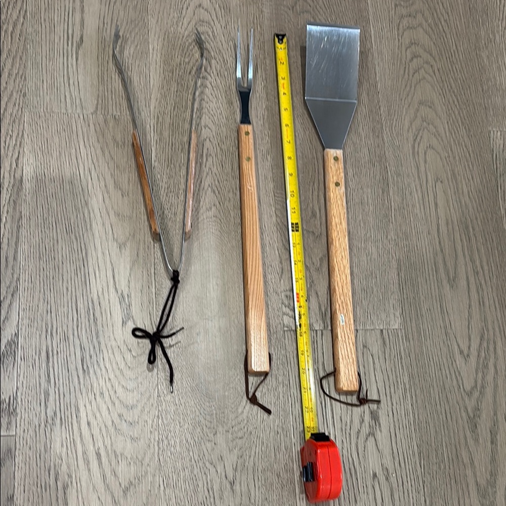 Wooden Handle BBQ Tool Set